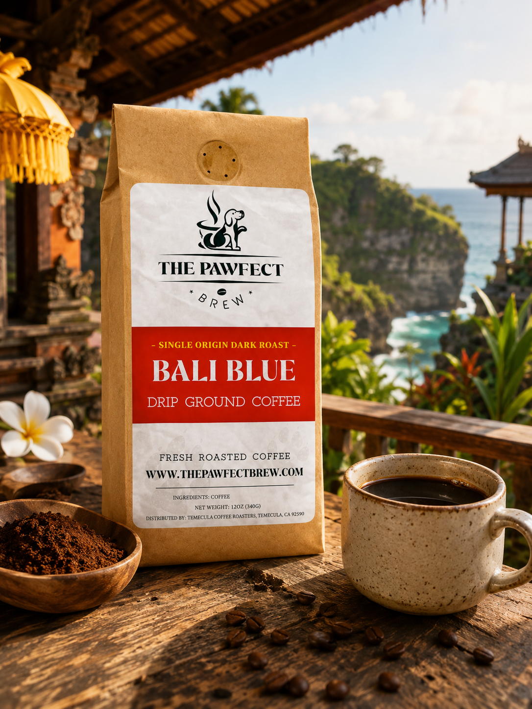 Bali Blue Moon Coffee - Single-Origin Medium-Dark Roast |The Pawfect Brew