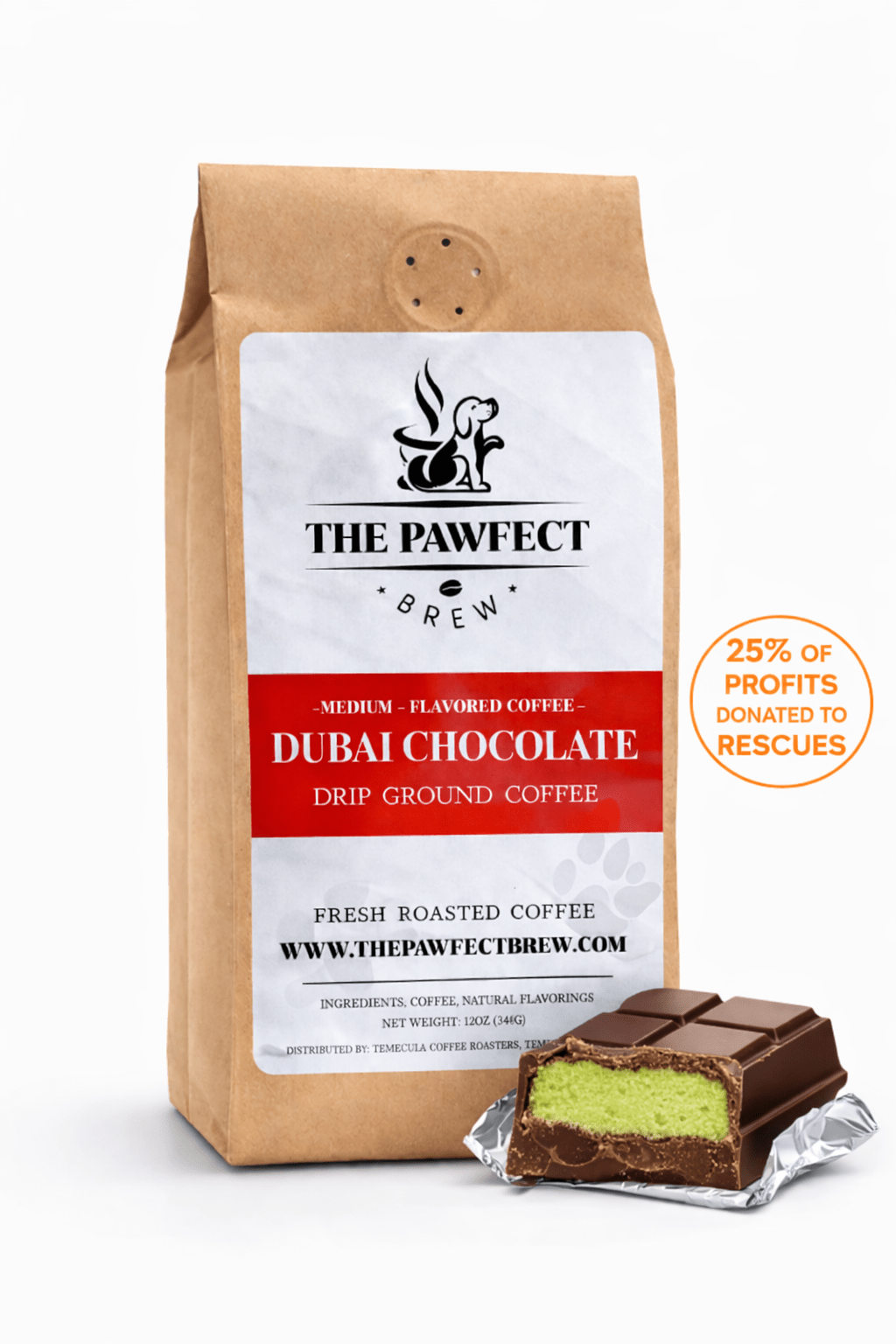 Dubai Chocolate Flavored Coffee | The Pawfect Brew - The Pawfect Brew