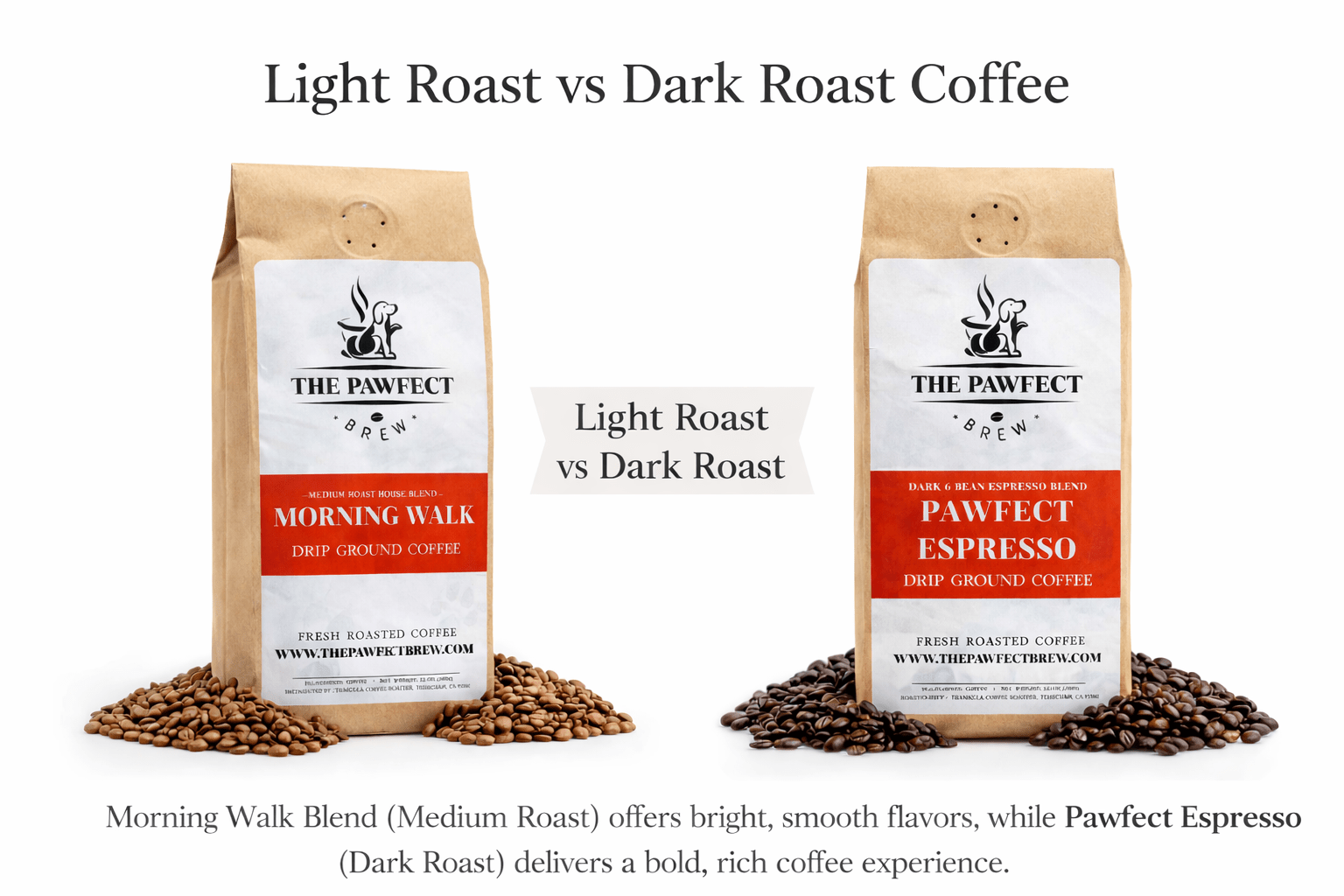Light Roast vs Dark Roast Coffee: What’s the Difference? - The Pawfect Brew