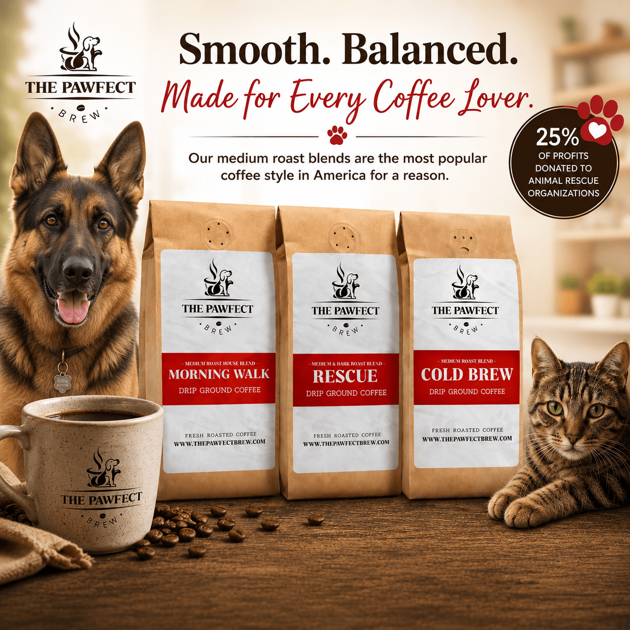 Best Medium Roast Coffee for Everyday Drinking: Why It’s America’s Favorite - The Pawfect Brew