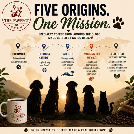 Single Origin Specialty Coffee from Around the World | The Pawfect Brew - The Pawfect Brew
