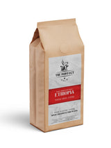 Ethiopia whole bean coffee bag from The Pawfect Brew, featuring rich flavor and medium-light roast.