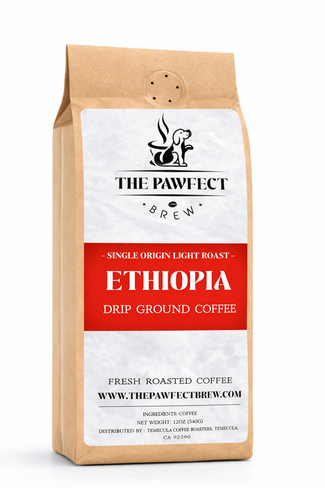 Ethiopia Natural Single Origin – Light Roast Coffee | The Pawfect Brew - The Pawfect Brew